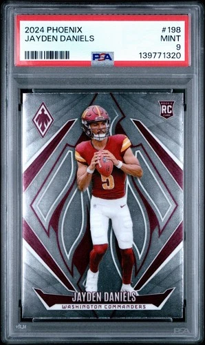 2024 Panini Phoenix - Rookies Jayden Daniels #198 (RC) PSA 9 Commanders 🔥🔥🔥