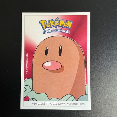 #50 Digda 50 Dunkin Boomer Sticker Pokemon Karte Jahr 2000  Vintage
