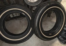 Pair Of 15580r13 Ford Festiva Aspire White Wall All Season Tires 932nd Tread