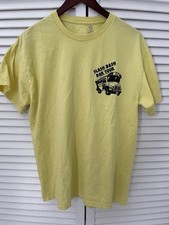 Yellow “Slash Bash Bar Tour” Graphic T-Shirt – Men’s Size L – Retro Bus Party