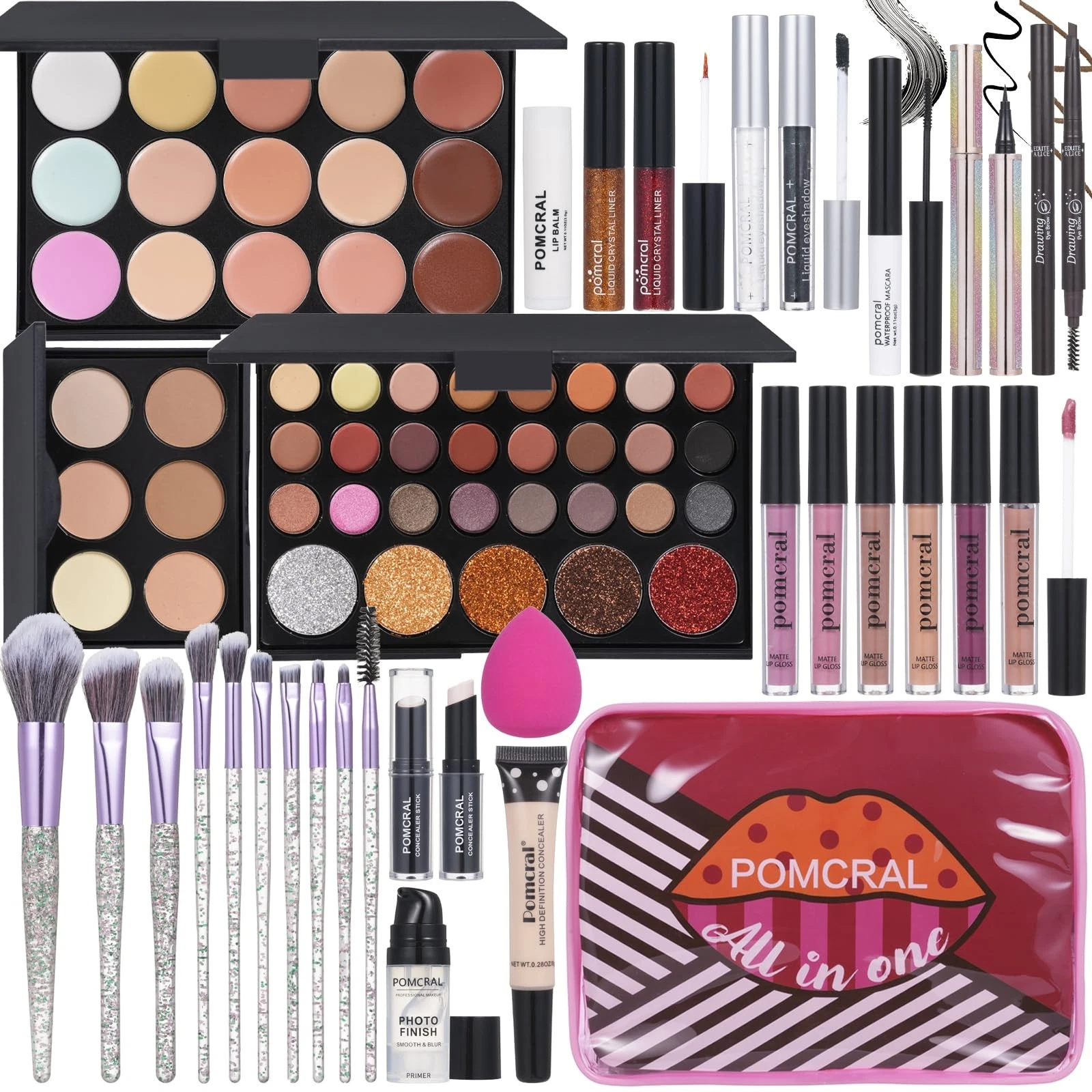 Makeup Kit For Women Full Eyeshadow Eyeliner lipgloss, Lipstick Kit019