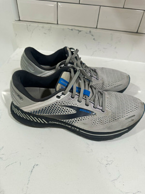 Brooks Adrenaline GTS Men's Low Top Lace-Up Wide Athletic Sneaker Gray Blue