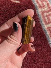 Tiger's Eye Crystal Healing Point Polished Gemstone Wand Energy Spiritual Chakra