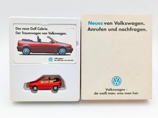 Wiking Volkswagen Golf 3 Cabrio Rot Set mit Telefonkarte 1:87 H0 Modellauto
