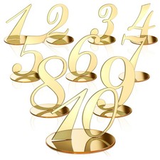 Gold Mirror Table Numbers 110 With Holder Wedding Reception Signs 10 PCS