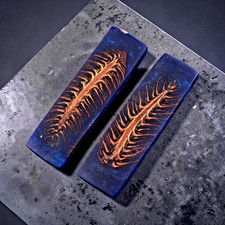 Custom Made Stabilized Pine Cones Resin Pair Scales For Knife Making Handle 2953