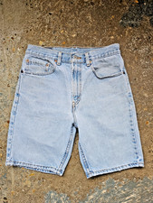 Vintage Levis 505 Jean Shorts, 32W, Light Wash, 8" inseam, 100 Cotton