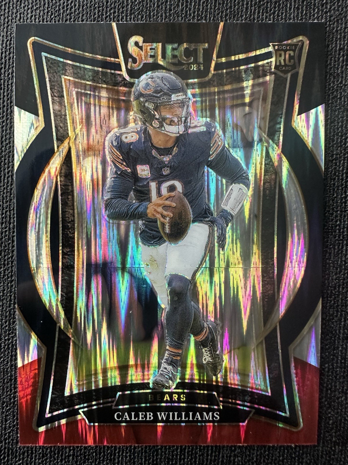 2024 Panini Select - Concourse Caleb Williams #25 Black & Red Shock Prizm (RC)