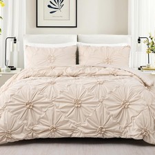 Quilts Queen Size Elegant Flower Bedding Set with 2 Pillow Shams, Lightweight So