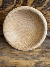 Hand-Turned White Oak Beggars Bowl Artisan Adrian Bryant 5  OOAK Vintage