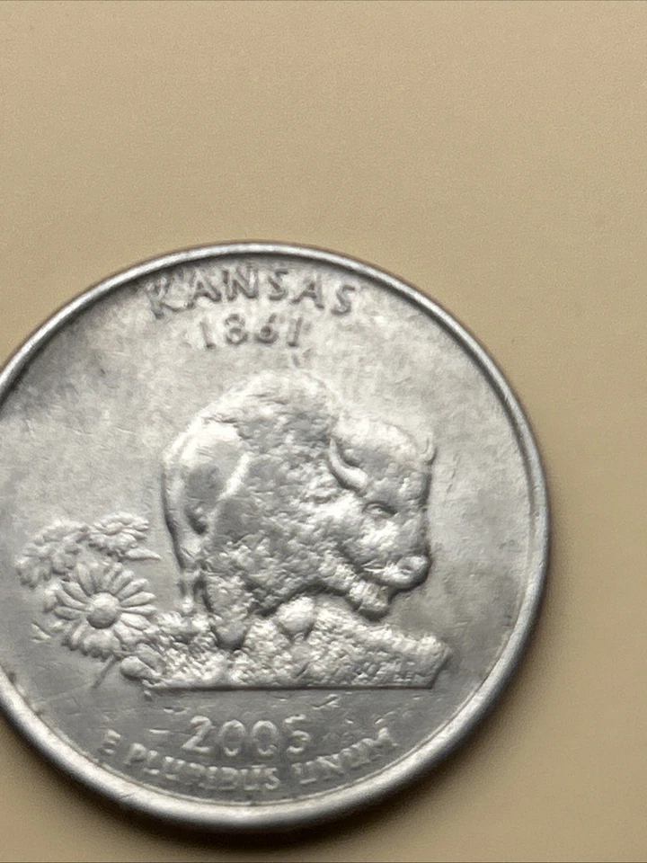 2005-D Kansas 25C Quarter Dollar Error Detached Leg 50 State Quarters Program - Image 3 of 4