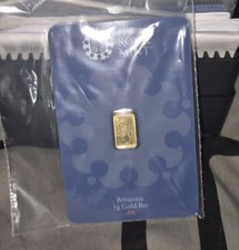 2 x Royal Mint Britannia 1g Gold Bar