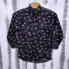 VTG Wrangler Cowboy Cut 16-34 X-Long Tails Aztec Print Bold Southwest Read