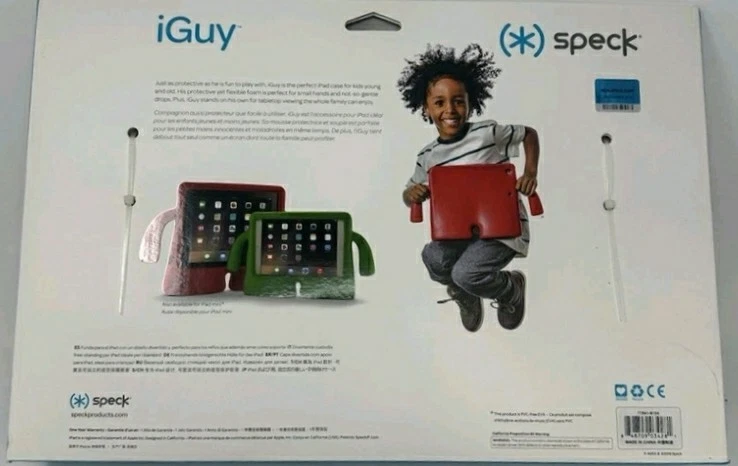 Speck iGuy Cover For ALL Apple iPad 9.7 In Kids RED Flexible Foam Case NEW - Image 2 of 2