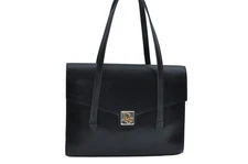 Authentic Christian Dior Hand Bag Purse Leather Black CD 0831N