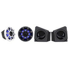 Kicker 51MSC65 6.5" Premium Marine LED Speakers Bundled with Kick Pods Compat...