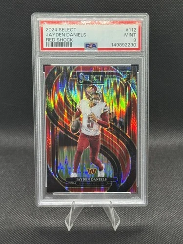 2024 Panini Select - Premier Level Jayden Daniels #112 Red Shock Prizm /249 (RC)