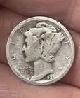1924 S Mercury Dime 90% Silver LOW MINTAGE VF COIN
