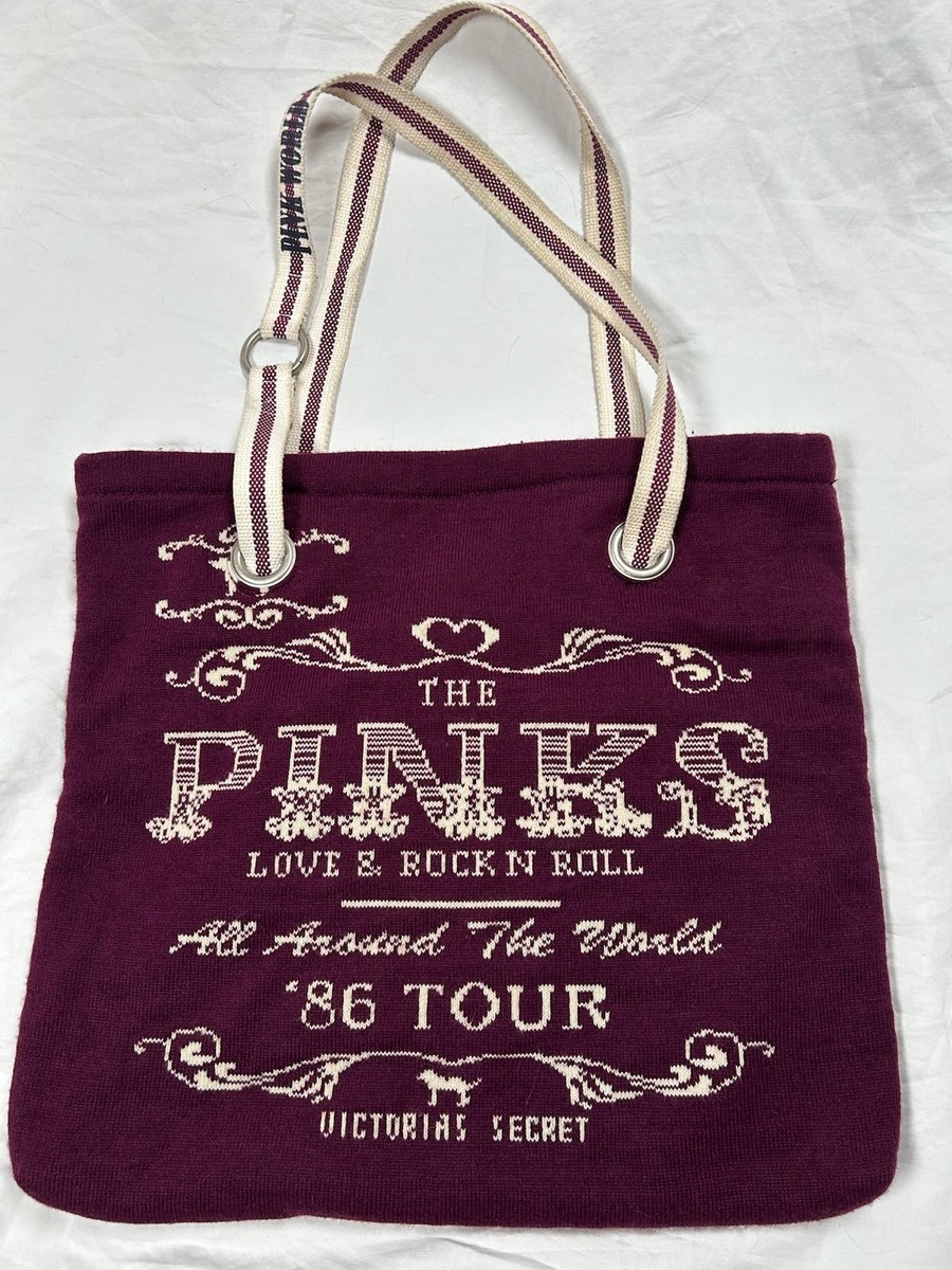 VICTORIA'S SECRET The Pinks Tote Bag Purse Shoulder Love Rock N Roll 86'  Tour