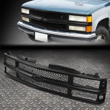 For 94-00 Chevy C10 Cktahoeblazer Front Bumper Black Abs Meshed Grilleframe