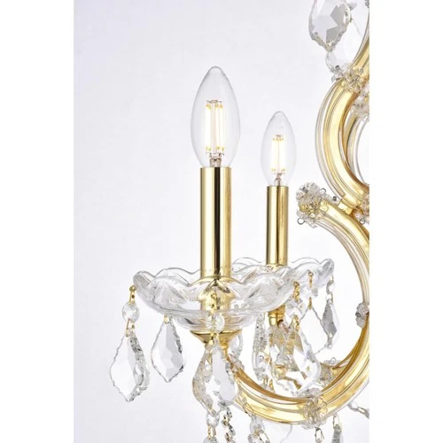 Elegant Lighting 2800D20G/RC Maria Theresa Mini Chandelier Gold - Picture 5 of 9
