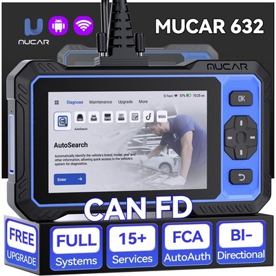  MUCAR 632 OBD2 Scanner Engine ABS SRS SAS AT TPMS EPB Car Diagnostic Scan Tool