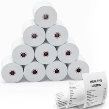 Thermal Receipt Paper Rolls, 3-1/8 x 230ft Thermal Paper, POS Cash Register P...