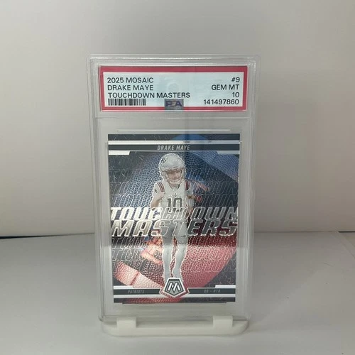 2025 Panini Mosaic- Drake Maye, Touchdown Masters, PSA 10
