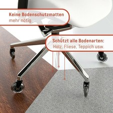 4 Stück Möbelrolle 50mm Hartbodenrolle Gummi Gewinde M8x15 Lenkrollen