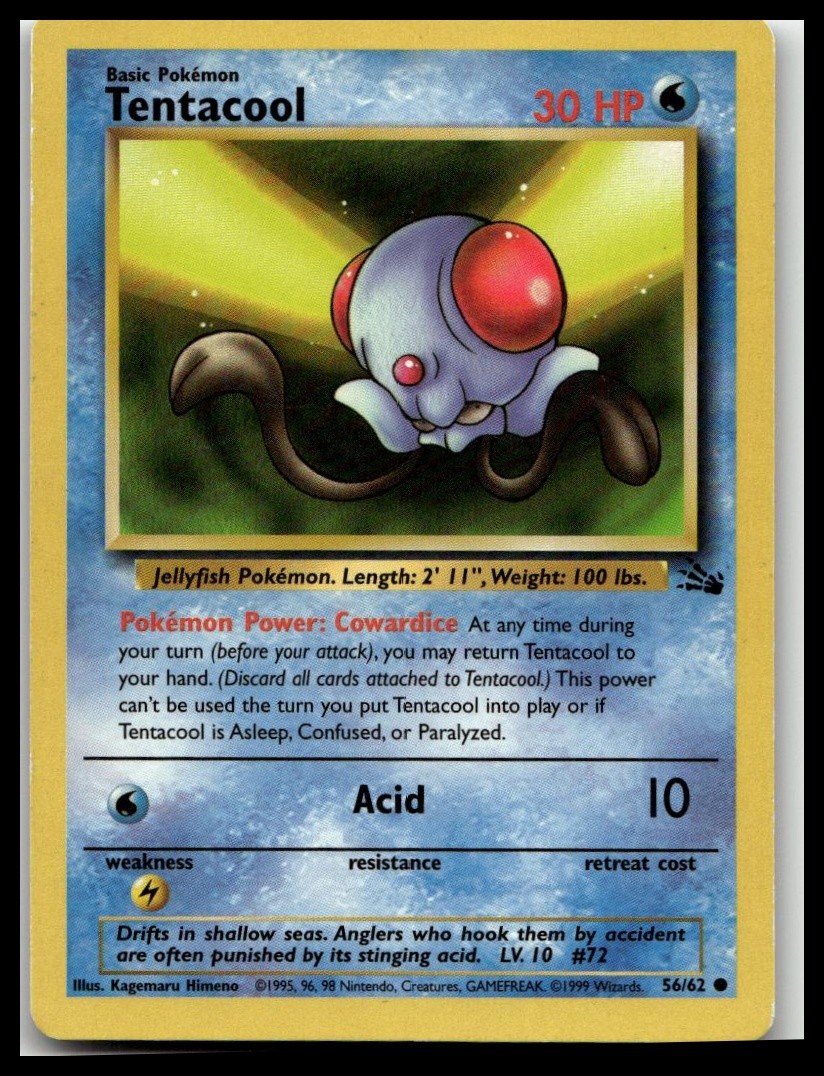 Tentacool Fossil 56/62 Common MP
