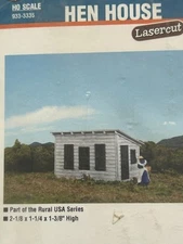 HEN HOUSE CHICKEN SHACK/ FARM & RANCH LASER CUT WOODEN HO Scale KIT 933-3335 NEW