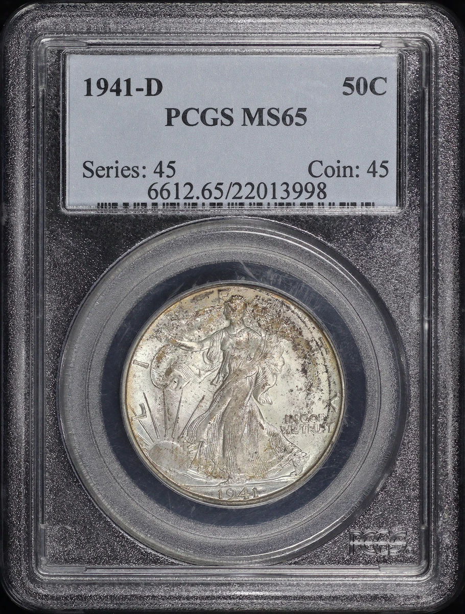 MS 65 Graded 1941 Year Liberty Walking Half Dollars (1916-1947