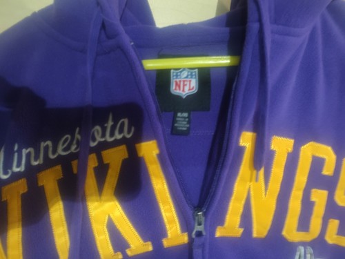 Fleece  Jacket Vikings NFL Full Zip Embroidered with Hood / Men’s size XL - Picture 5 of 7