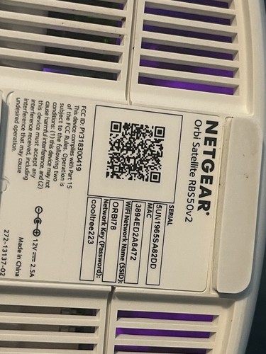 NETGEAR Orbi RBR50V2 Home Mesh WiFi Router RBS50V2 Satellite - Picture 6 of 7