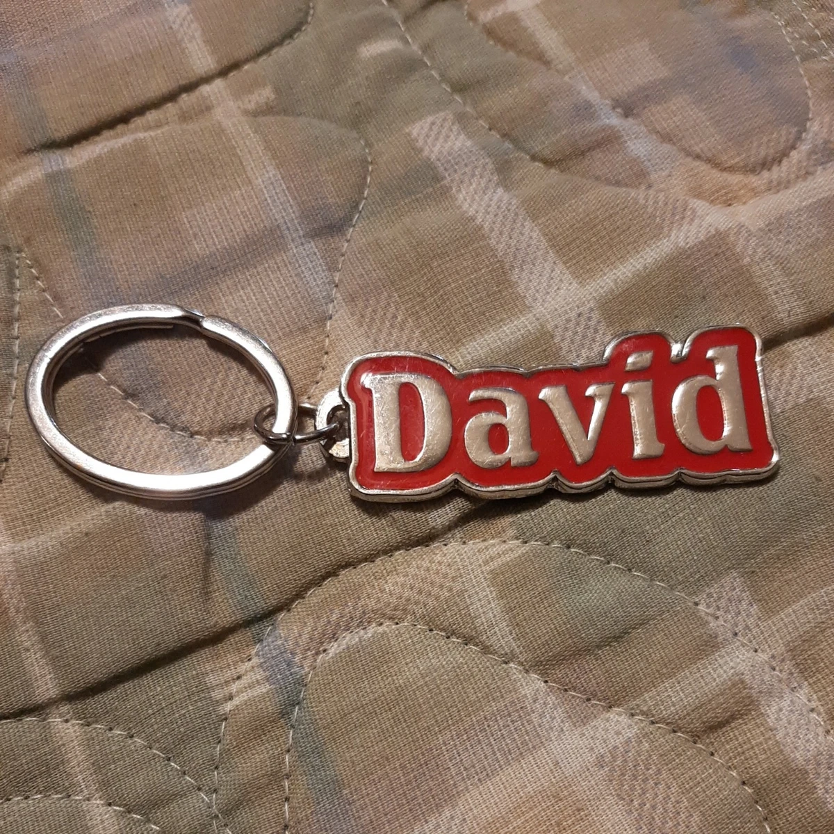 DAVID Keychain Name Key Ring Metal Keyring Key Fob Key Holder Car Keys