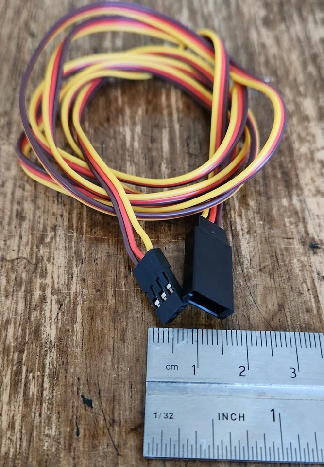 4pc Heavy Duty 39in Servo Extension Cord Lead 3 Wire Cable Plug 26AWG RC 1000mm - Image 4 of 4