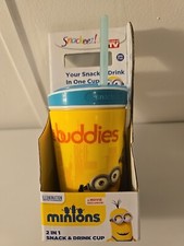Minions 2 In 1 Snack & Drink Cup -8oz Snackeez! Jr New.