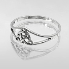 Triquetra Ring - Sterling Silver Celtic Trinity Knot Knotwork Jewelry Size 4-15