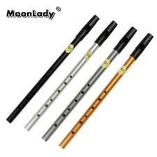 Metal Flute 6 Holes D Key Flute Irish Whistle Musical Instrument Penny Whistle