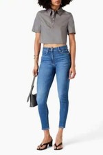 NWT  228 RAG  BONE "NINA" STRETCH HIGH RISE ANKLE JEANS MED BLUE SIZE 25