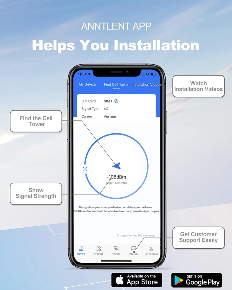 5G 4G LTE 800/900/2100MHz Handy-Signalverstärke Band 1/8/20 Daten Stimme Set - Bild 2 von 4