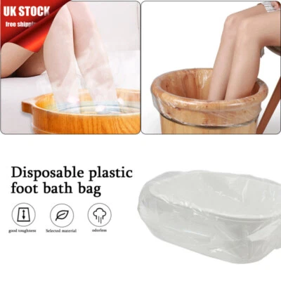 PAKASEPT 50/80xDisposable Pedicure Liners Bath Basin Bags Clear Pedi Liners for Foot Bath