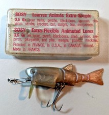Vintage Sosy articulated Latex Plug 5cm 3.5gm lure-original box-France cira 1970