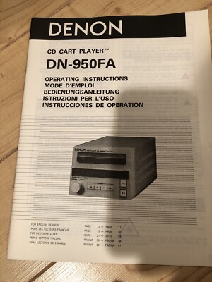 DENON OWNERS MANUALS DN 950 951 961 770R 720 650F (Pick One)