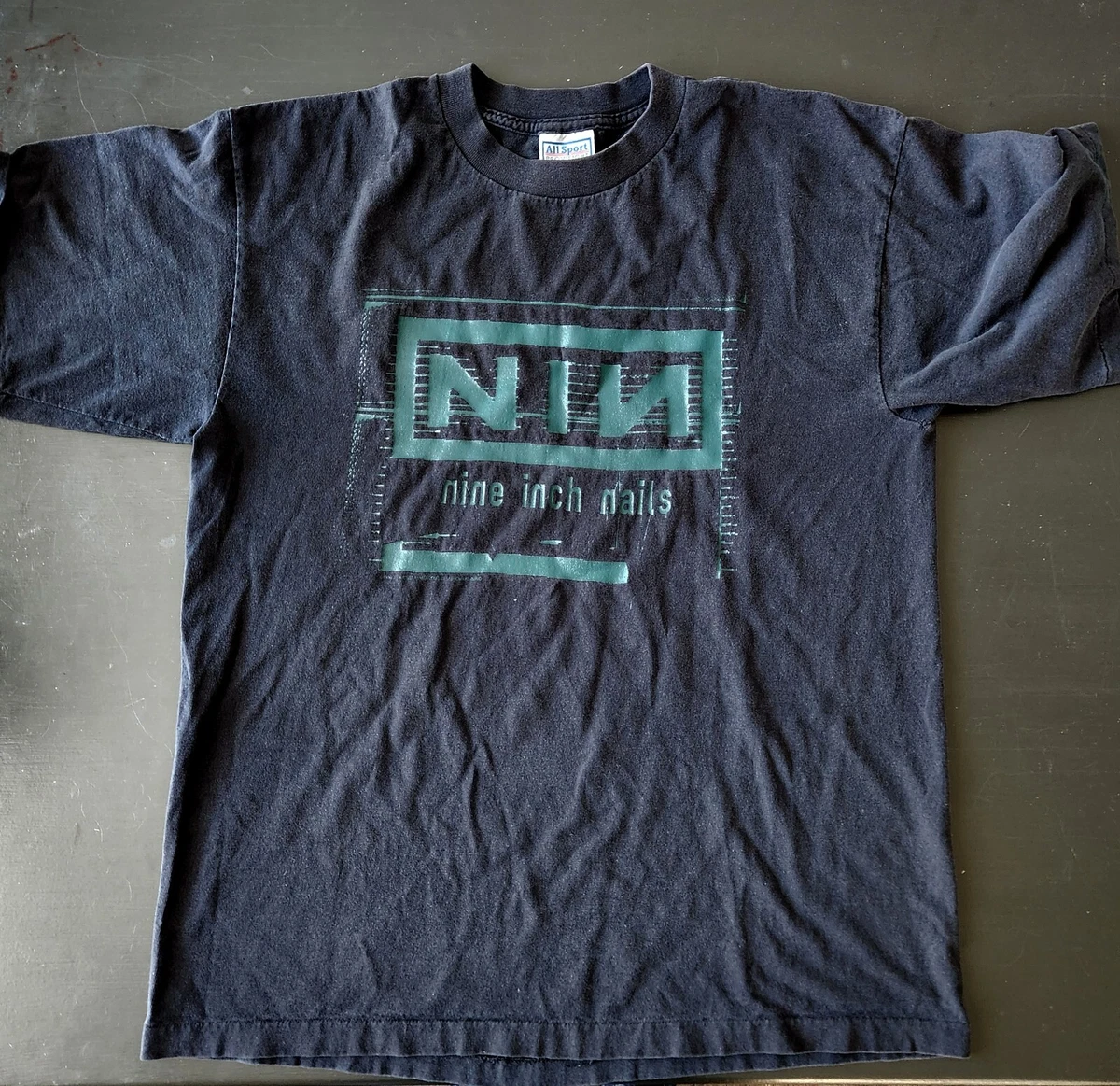 Vintage Nine Inch Nails Nothing Shirt Large black green
