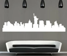New York Skyline Vinyl Decal Home Décor 12" x 41"