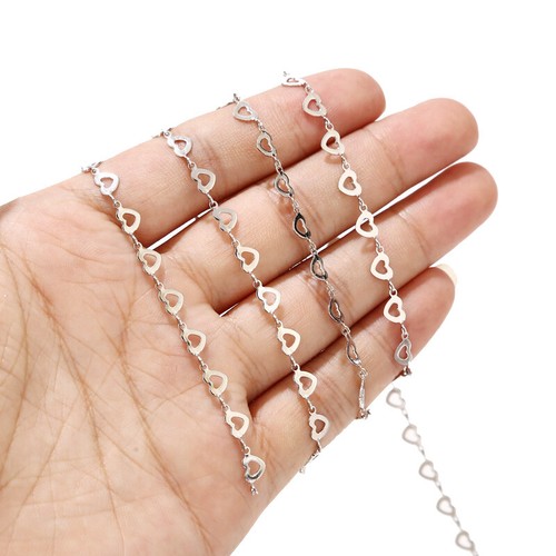 Cadenas de corazón de acero de 2 metros hechas a mano de cadena para collares | eBay