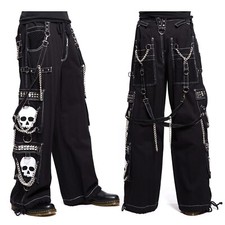 Gothic Bondage Black Big Skull Men Pant Alternative Punk Rock Emo Trouser Pant