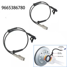 2X ABS Sensor Front Left Right For C4 DS4 DS5 307 308 3008 5008 RCZ 9665386780