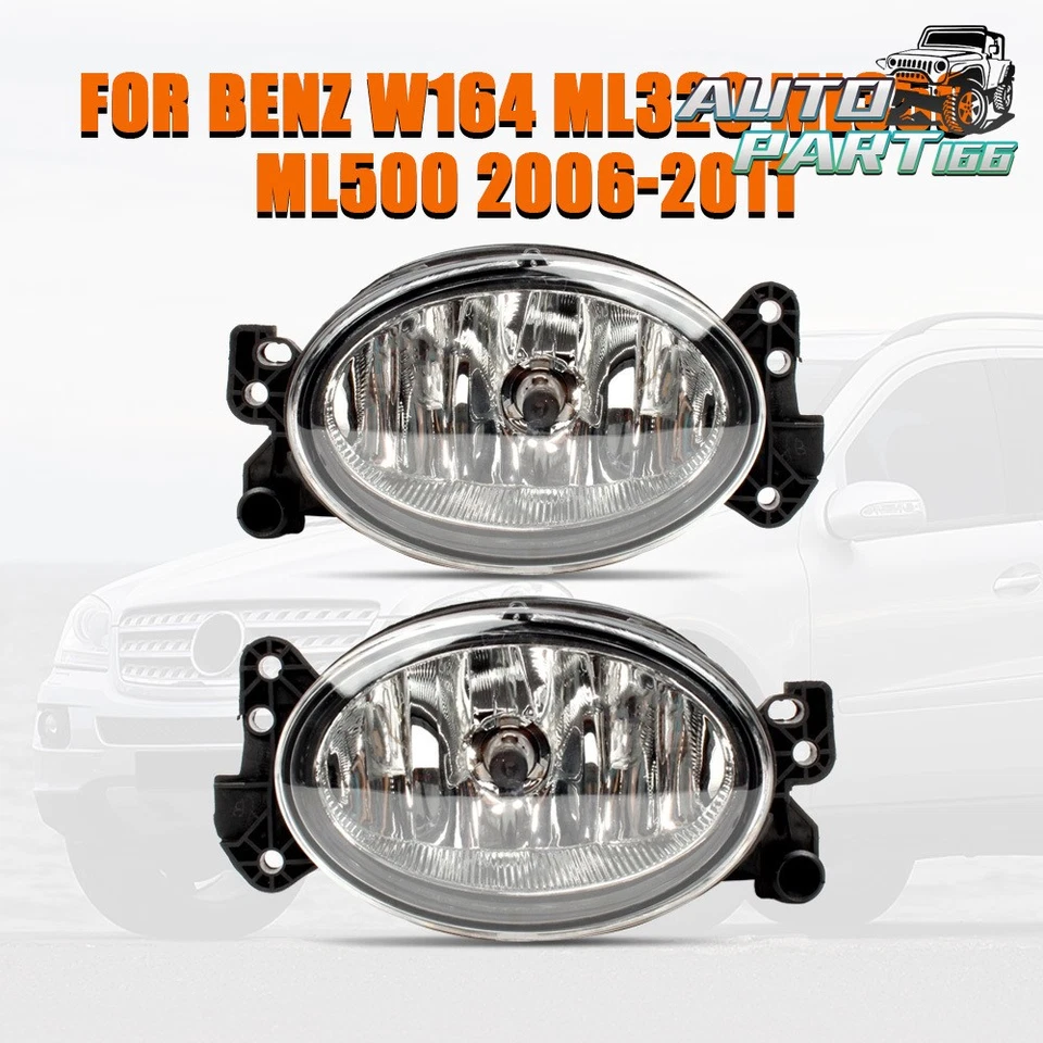 Par de faros antiniebla con bombillas halógenas para Mercedes Benz W164 ML350 ML500 2006-2009 Foto 4 de 4
